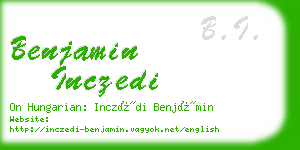 benjamin inczedi business card